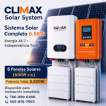 Sistema de Energia Solar 6.5KW CLIMAX
