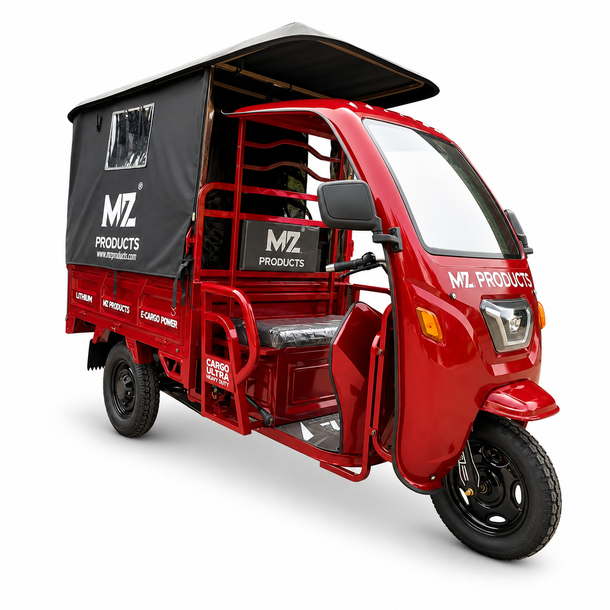 Triciclo Electrico 100 AH E-CARGO POWER ROJO Triciclo Eléctrico 72V/100AH E-CARGO POWER MZ Products - Imagen 1